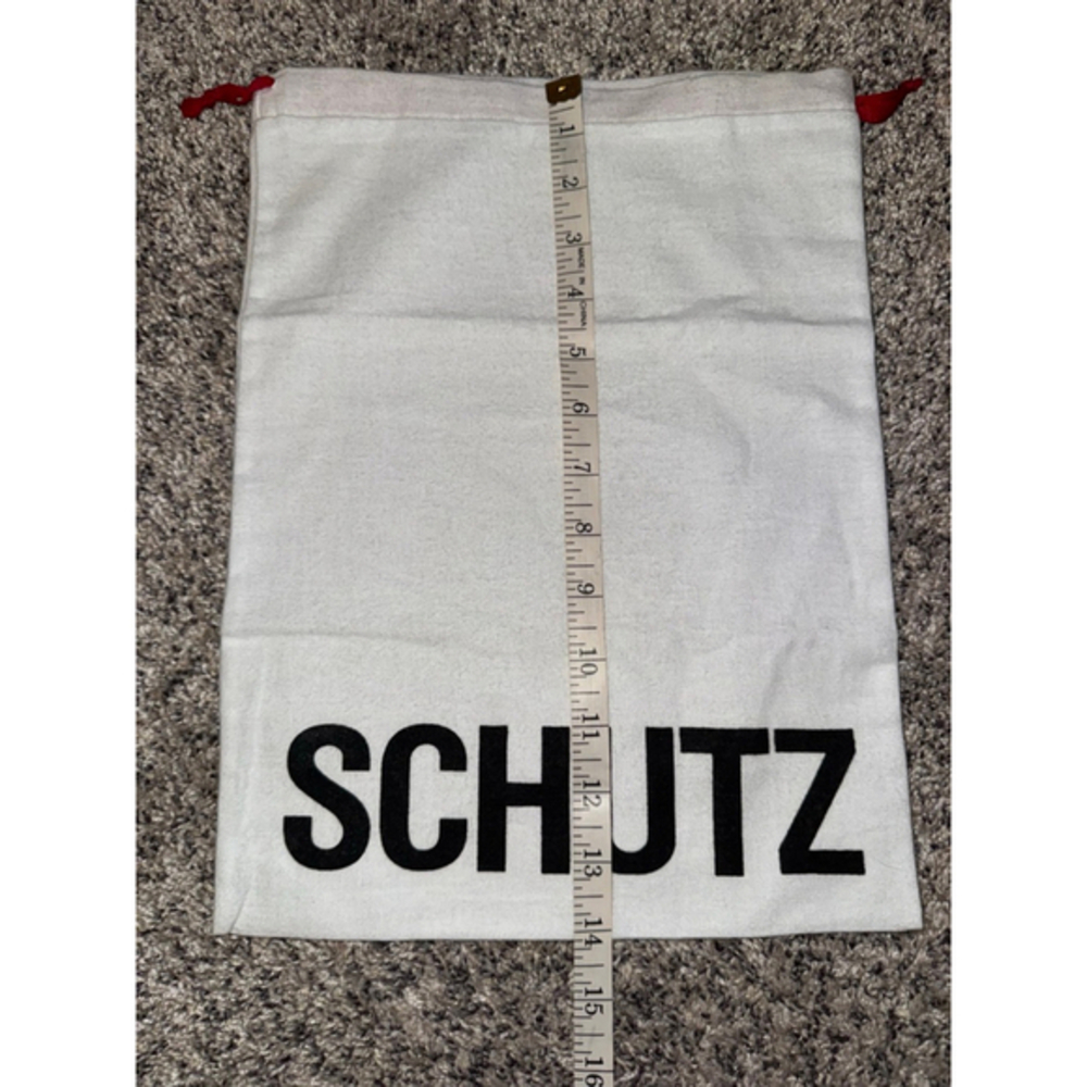 Schutz White & Red Drawstring Dust Bag One Size Storage​
